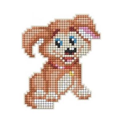 Collection D`art - Картина с диамантена мозайка и магнит - Кученце (DCM056)