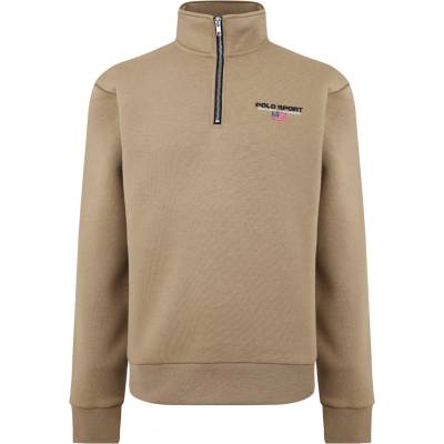 Polo Sport by Ralph Lauren Поларена блуза Polo Sport by Ralph Lauren Quarter Zip Logo Fleece Top - Desert Khaki