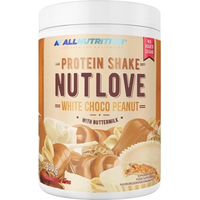 ALLNUTRITION NutLove Protein Shake | Whey Protein + Casein [630 грама] Бял шоколад с фъстъци