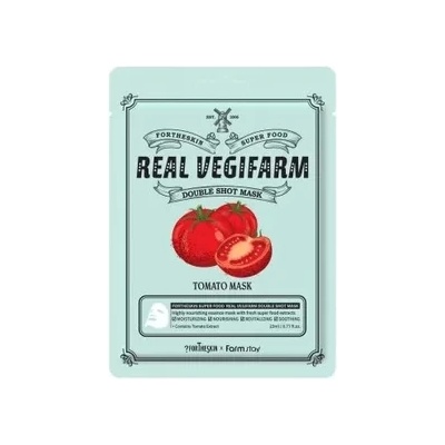 FORTHESKIN Маска за лице с домат FORTHESKIN SUPER FOOD REAL VEGIFARM DOUBLE SHOT MASK-Tomato