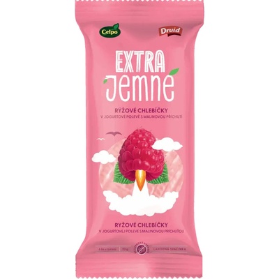 Celpo Extra jemné ryžové chlebíčky s polevou s malinovou príchuťou 70 g