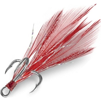 Delphin B!RD Hook TRIPLE červená pírka vel.6 3 ks
