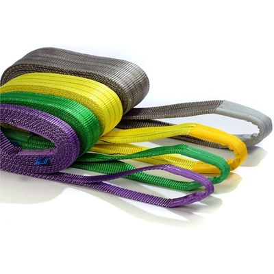ROPES - CHAINS Zvedací popruhy s přehýbanými oky - B2 Nosnost popruhu: 1 000 kg, Pracovní délka: 1 m