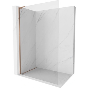 Mexen Kioto-X L стенна душова панел Walk-in 60 x 200 cm, прозрачен 10 mm, четкана мед - 800-060-107-65-00-X (800-060-107-65-00-X)