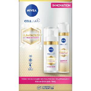 Nivea Cellular Luminous Комплект - Серум и Дневен крем, SPF50, 30 + 40 ml