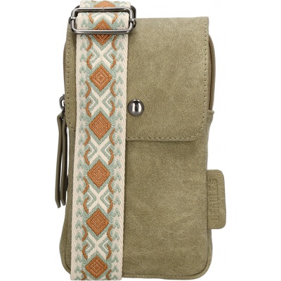 Beagles dámska crossbody taška na mobil Malaga světle zelená