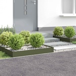 vidaXL Ограда за трева 4 бр. 100 x 60 x 20 см Стомана Маслиненозелено (8008938)
