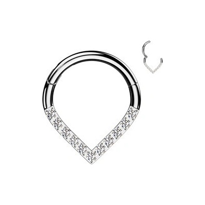 Šperky4U Segment kruh se zirkony septum helix cartilage tragus piercing NS0063ST-1210 – Zbozi.Blesk.cz