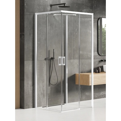 New Trendy Prime White sprchovací kút 90x70 cm štvorcová biela matné/priehľadné sklo K-1092