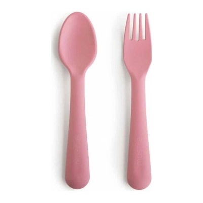 Mushie Vidlička & lyžička mushie dusty rose