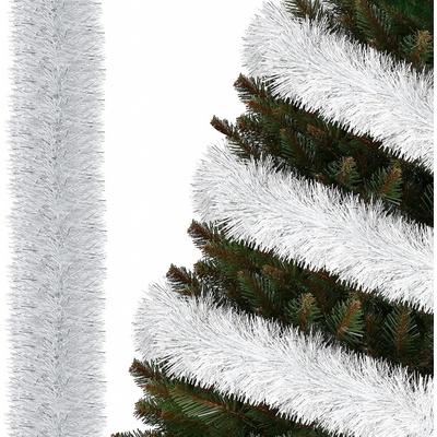 SPRINGOS Vánoční řetěz Girlanda Premium 6m bílo stříbrná – Zboží Mobilmania