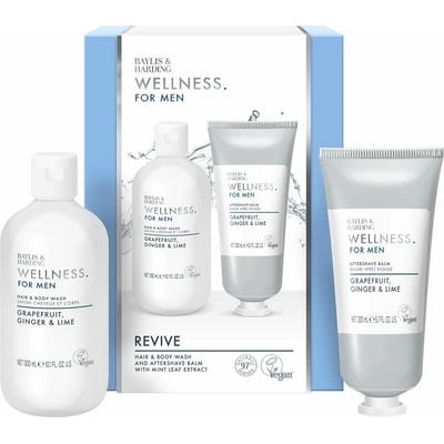 Baylis & Harding Wellness mycí gel na tělo a vlasy pro muže 300 ml + balzám po holení pro muže 200 ml