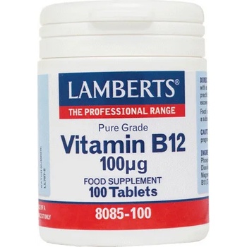 LAMBERTS Хранителна добавка витамин B12, Lamberts Vitamin B-12 100mg, 100tabs