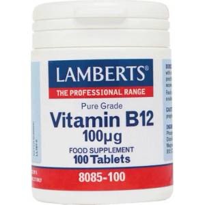 LAMBERTS Хранителна добавка витамин B12, Lamberts Vitamin B-12 100mg, 100tabs