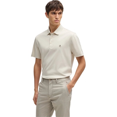 Boss Блуза с яка Boss Men's C Parris Polo Signature Monogram Shirt - Open White 131