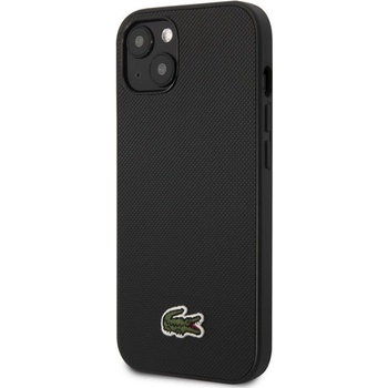 Lacoste Iconic Petit Pique Logo Case - дизайнерски кожен кейс за iPhone 14 (черен)