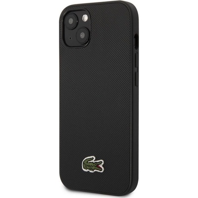 Lacoste Iconic Petit Pique Logo Case - дизайнерски кожен кейс за iPhone 14 (черен)