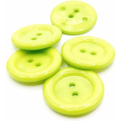 Dierkový maxi gombík - hráškovo zelená - priemer 3,8 cm