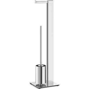 ZACK Четка за тоалетна Atore с държач за хартия полирана (40455)