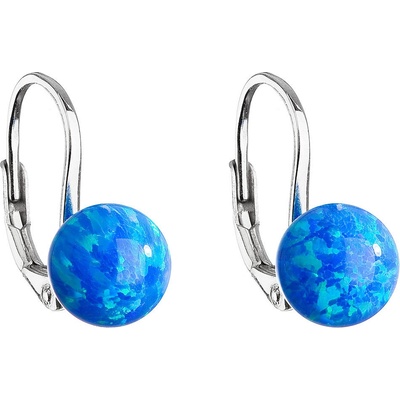 Pavona stříbrné visací se syntetickým opálem modré kulaté 11245.3 Blue s. Opal
