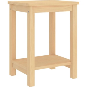 vidaXL Нощно шкафче, естествен, 35x30x47 см, бор масив (322209)
