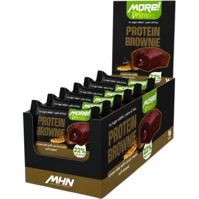 MHN | More Healthy Nutrition Protein Brownie with Zero Added Sugar | 22% High Protein [16 x 40 грама] Какаов кейк с крем