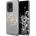 GUESS Glitter 4G Circle Logo Case - дизайнерски кейс с висока защита за Samsung Galaxy S20 Ultra (сив)