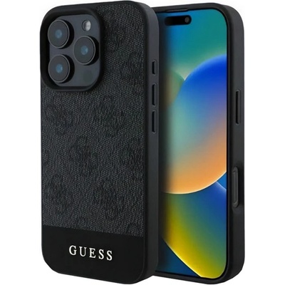 CG Mobile iPhone 16 Pro Max GUESS 4G STRIPE пластмасов екран на телефона текстилен заден капак GREEN GUHCP16XG4GLGR (GUHCP16XG4GLGR)