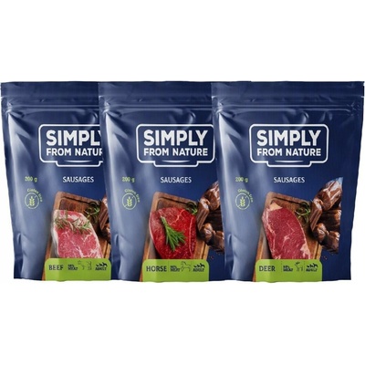 SIMPLY FROM NATURE Přírodní klobásky s hovězím masem 200 g