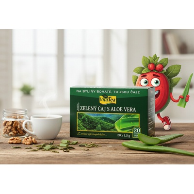 Vitaharmony VitaTea porcovaný zelený čaj s aloe vera 20 x 1,5 g