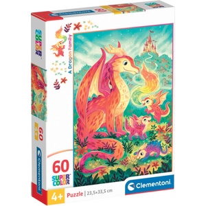 Clementoni Детски пъзел Clementoni от 60 части - Драконско семейство (26600) - baby
