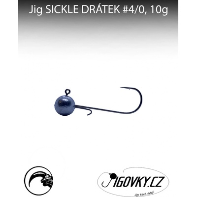 Jigovky.cz Jigové hlavičky Sickle Drátek vel.4 10g 5ks
