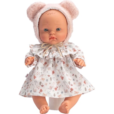 Кукла Asi Dolls - Бебе Алекс, с цветна рокля и пухкава розова шапка, 36 cm (527690)