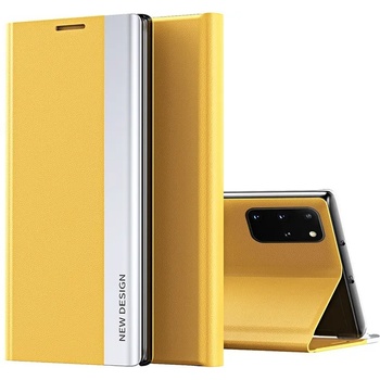 Wooze Xiaomi Redmi Note 9 Pro 5G / Mi 10T Lite 5G, калъф със странично отваряне, стойка, Wooze Silver Line, жълт (105113) (105113) (105113)