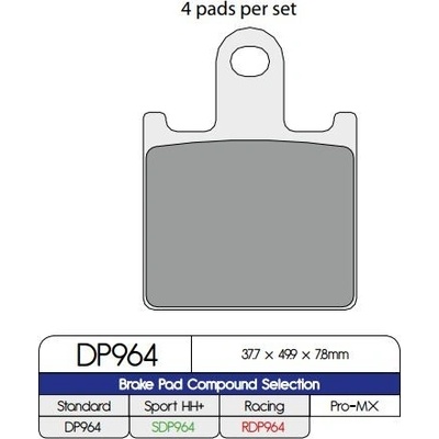 SPÉKÁNÍ BRZDOVÝCH DESTIČEK DP964