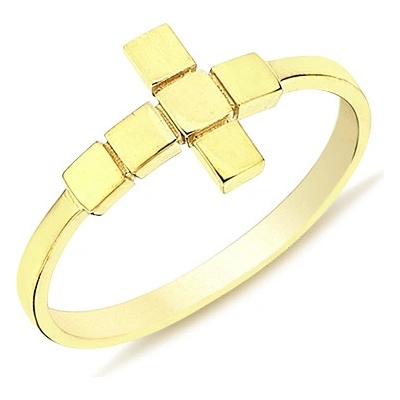 Lillian Vassago Zlatý prsten s křížkem LLV98 GR037Y