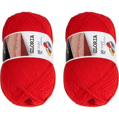 Bellatex SET 2 ks Příze GLORIA 50g / 305 m Červená