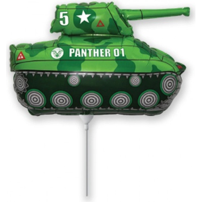 Globos fóliový balónek tank zelený 35 cm