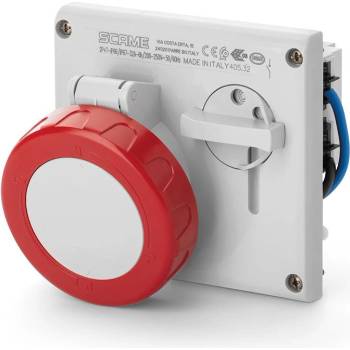 SCAME Промишлен контакт за скрит монтаж 16A 3P+N+E IP67 с механична блокировка серия Omnia - 405.1687 (405.1687)