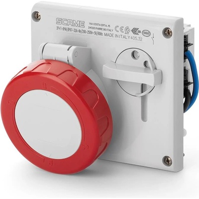 SCAME Промишлен контакт за скрит монтаж 16A 3P+N+E IP67 с механична блокировка серия Omnia - 405.1687 (405.1687)