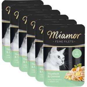 Miamor Капсула Miamor Feine Filets тонь и зеленчуци в желе 6 x 100 г