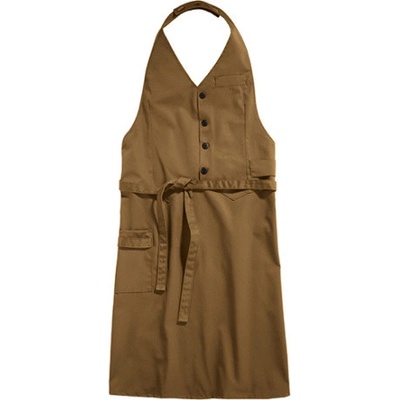 Workwear Corcolle Dlouhá zástěra s laclem 00260-01 Caramel