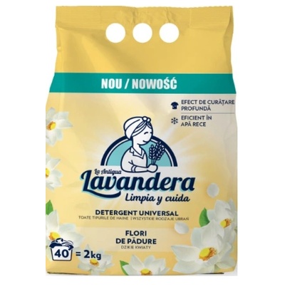 La Antigua Lavandera Прах за пране с аромат на диви цветя от лавандула 2 кг, 40 дози
