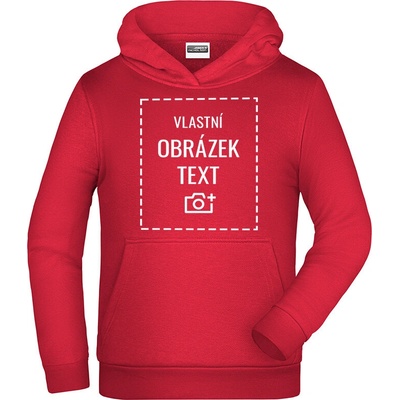 Dětská mikina s vlastním potiskem Červená