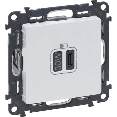 Legrand Розетка USB за зареждане тип C Power Delivery 30W цвят Бял Valena Life - 753155 (753155)