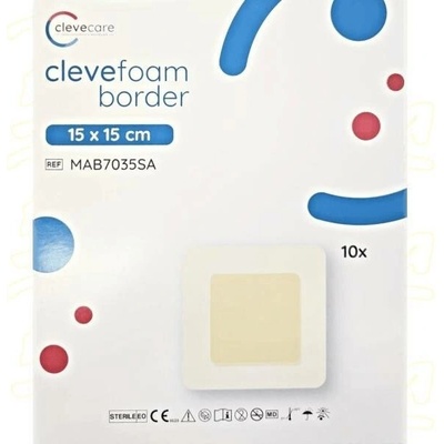 Clevecare Clevefoam Border pěn.krytí 15 x 15 cm 10 ks