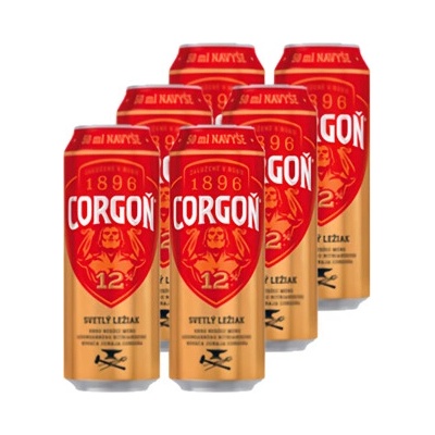 Corgoň pivo 12° 6 x 0,55 l (plech)