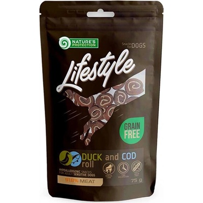 Nature's Protection Natures P Lifestyle dog duck & cod rolls 75 g