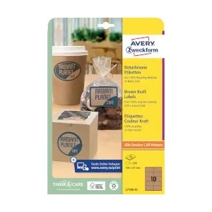 Avery-Zweckform Етикети крафт 105х57мм l7108 25л