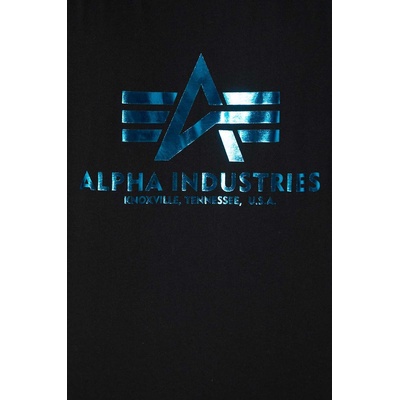 Alpha Industries Памучна тениска Alpha Industries в черно с принт (100501FP.583)